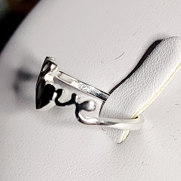 "LOVE" 925 STERLING SILVER RING BRAND NEW US 5 - Picture 5 of 7